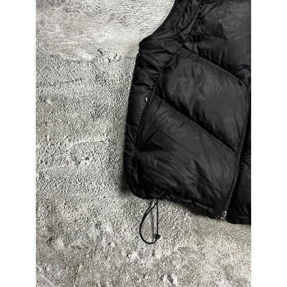 Nike puffer vest black vintage drill Y2K down