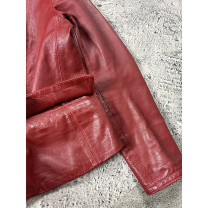 Red Rock Star Leather blazer Jacket vintage Y2K