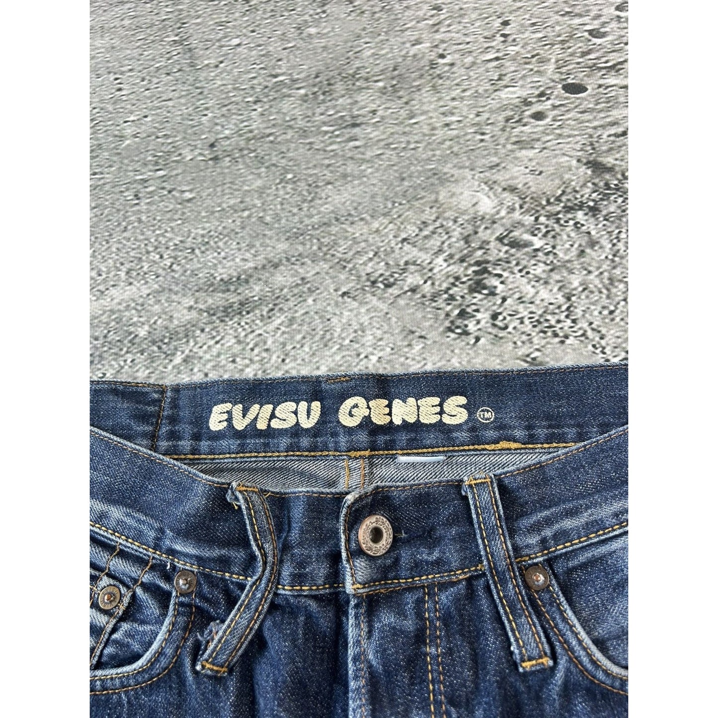 Evisu jeans vintage seagull logo denim pants blue Genes