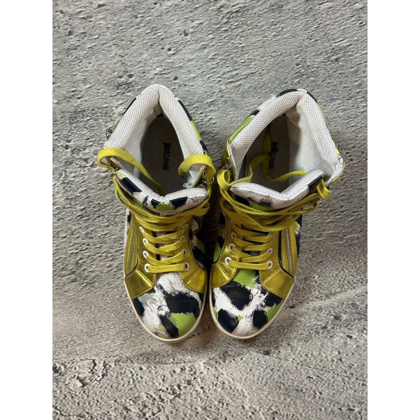 Just Cavalli high top sneakers zippers zanotti type Y2K