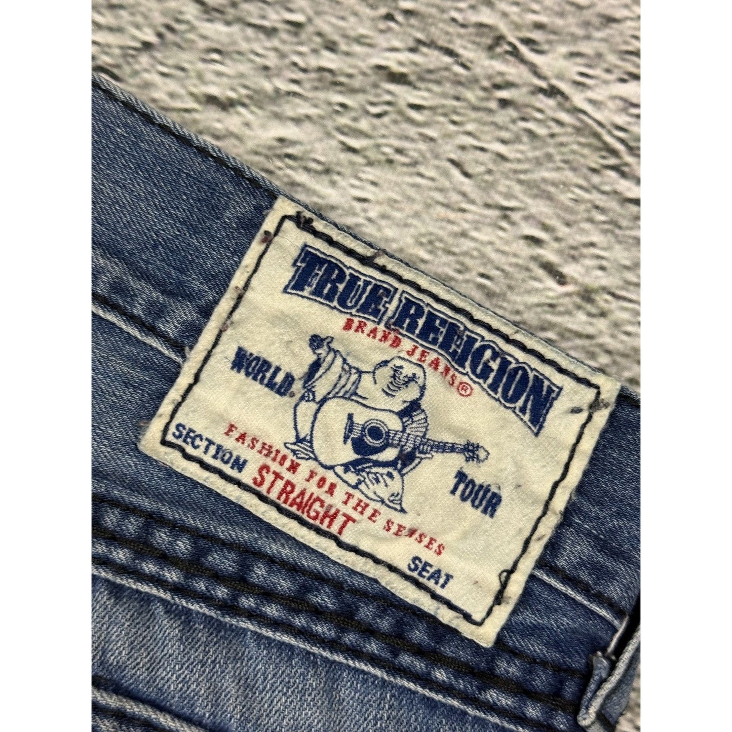True Religion jeans vintage denim pants straight distressed
