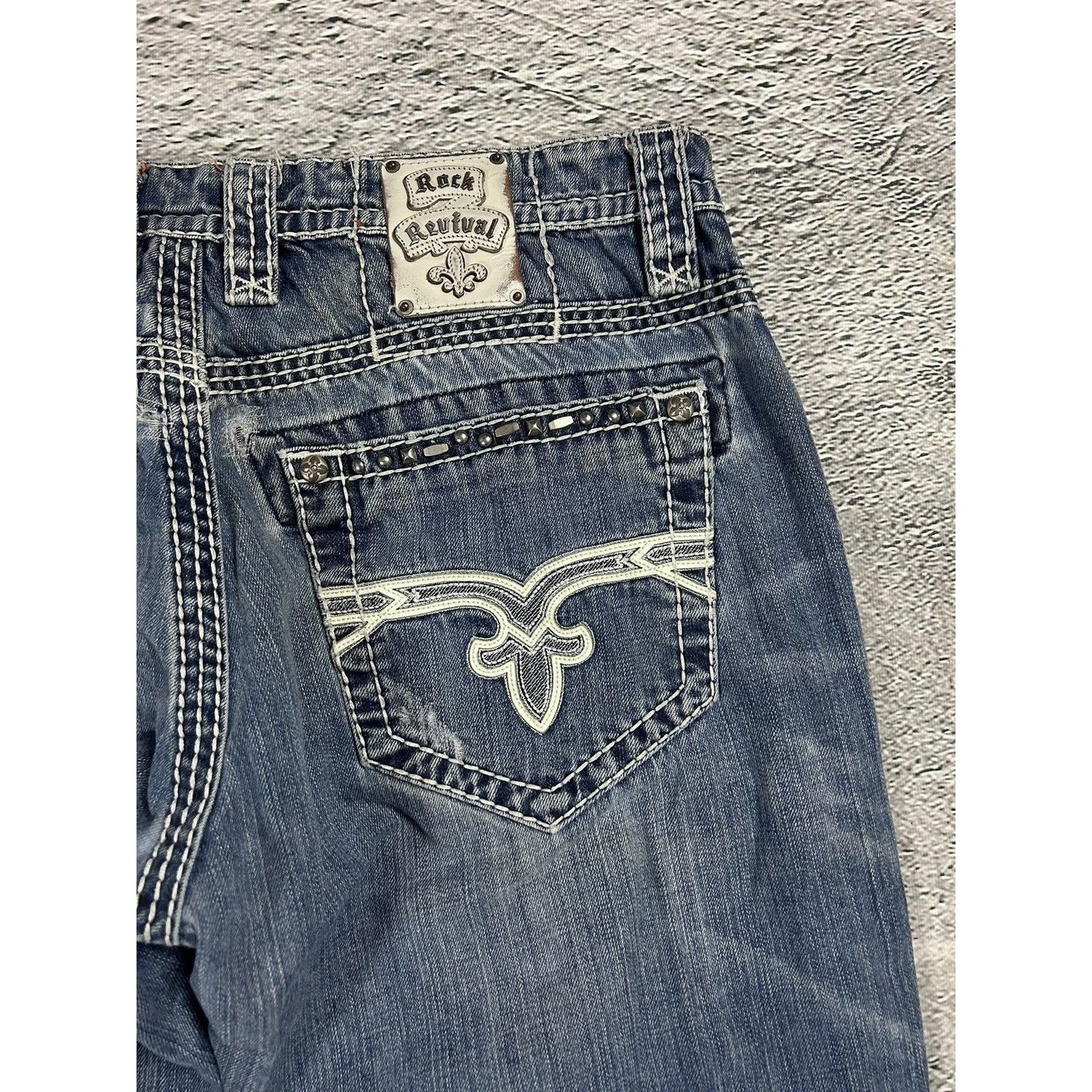 Rock Revival washed jeans Y2K relaxed Tallon