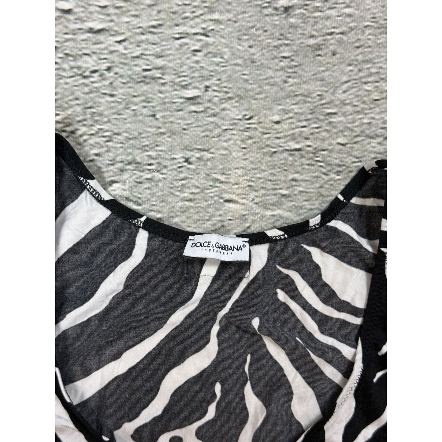 Dolce & Gabbana Intimo Zebra Printed tank top sleeveless