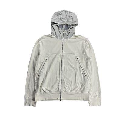 C.P. Company zip hoodie nylon hood white 2005