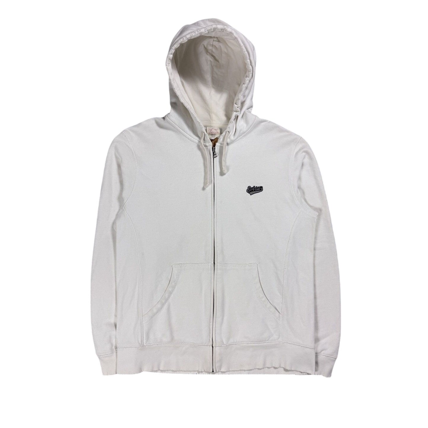 Evisu zip hoodie white vintage big logo seagull Y2K
