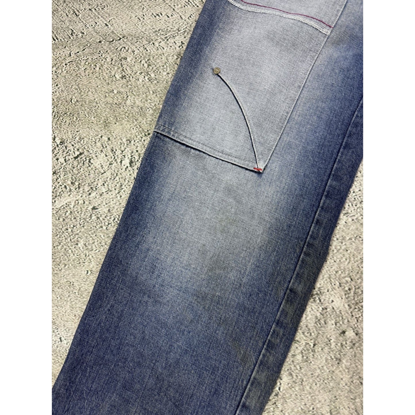 Pelle Pelle vintage stone washed blue jeans Y2K baggy denim