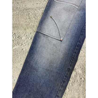 Pelle Pelle vintage stone washed blue jeans Y2K baggy denim