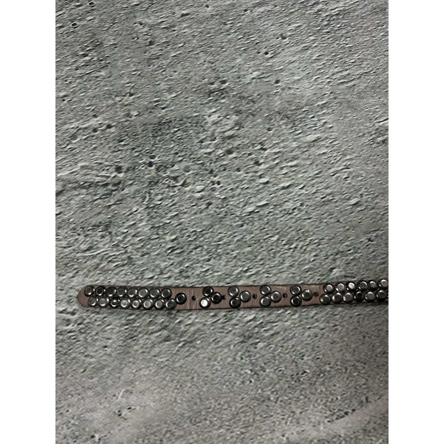 Vintage studded leather belt thin black silver Y2K swag