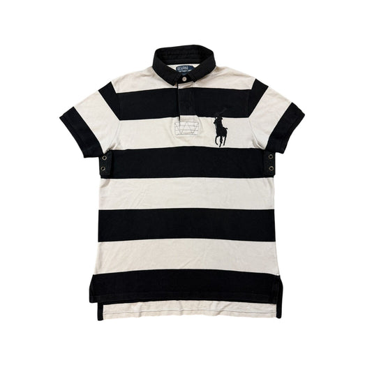 Chief Keef Polo Ralph Lauren t-shirt white black striped big pony