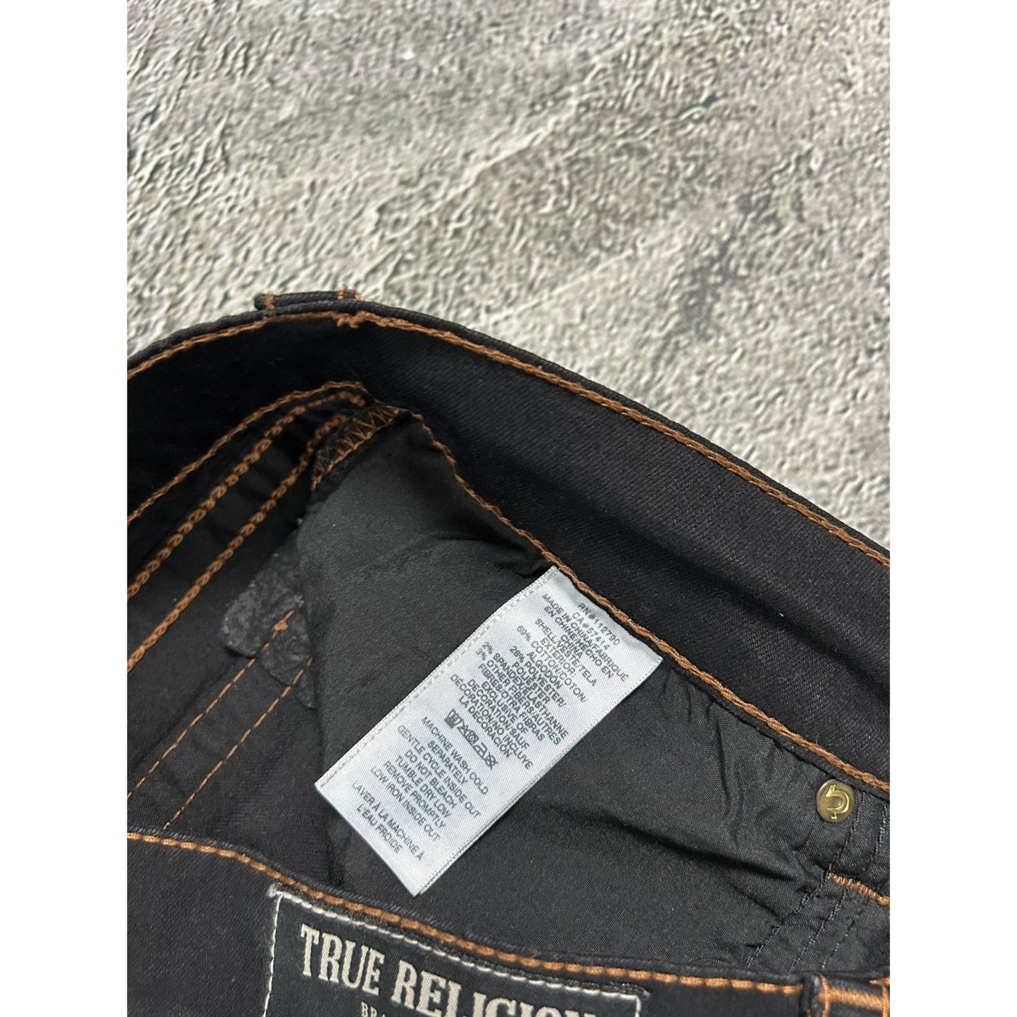 True Religion vintage black jeans denim pants Y2K Ricky