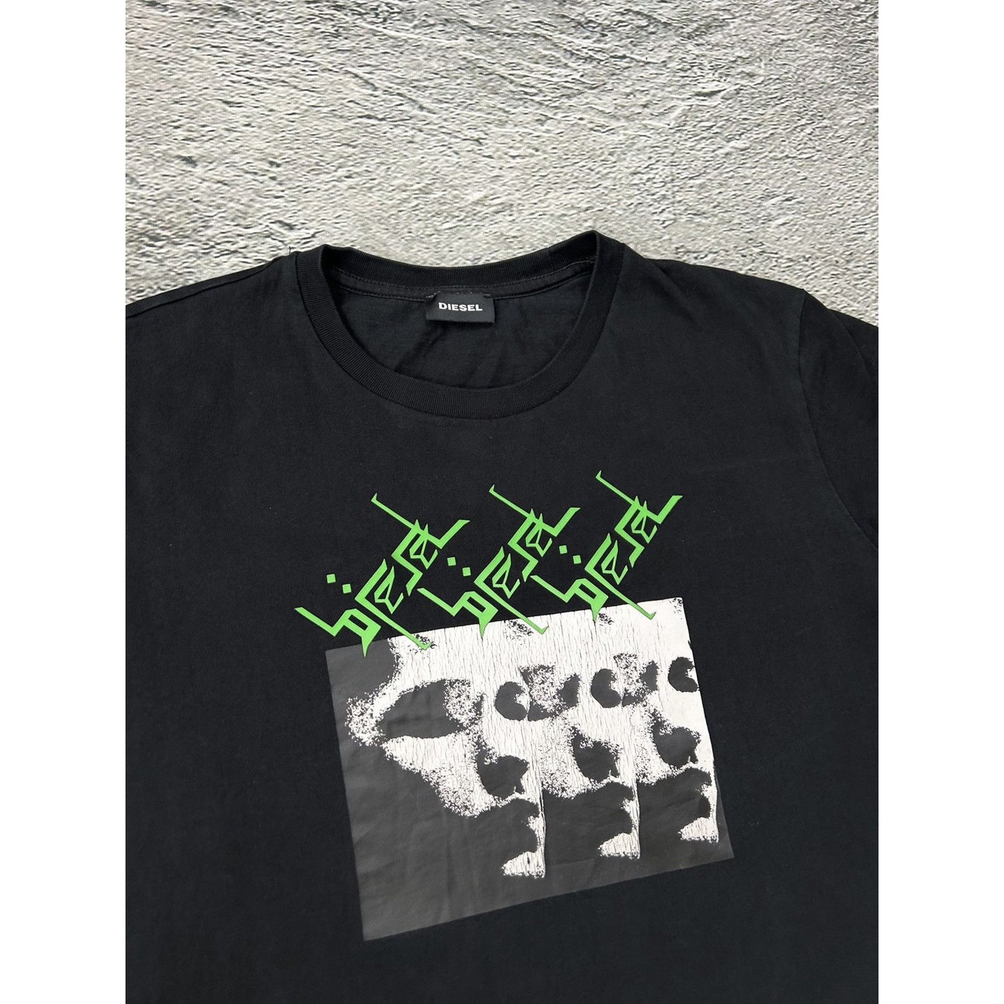 Diesel t-shirt Y2K faces graphic print