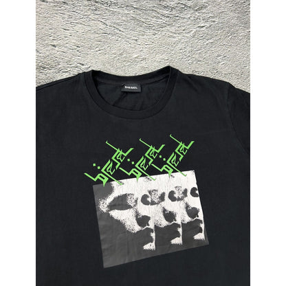 Diesel t-shirt Y2K faces graphic print