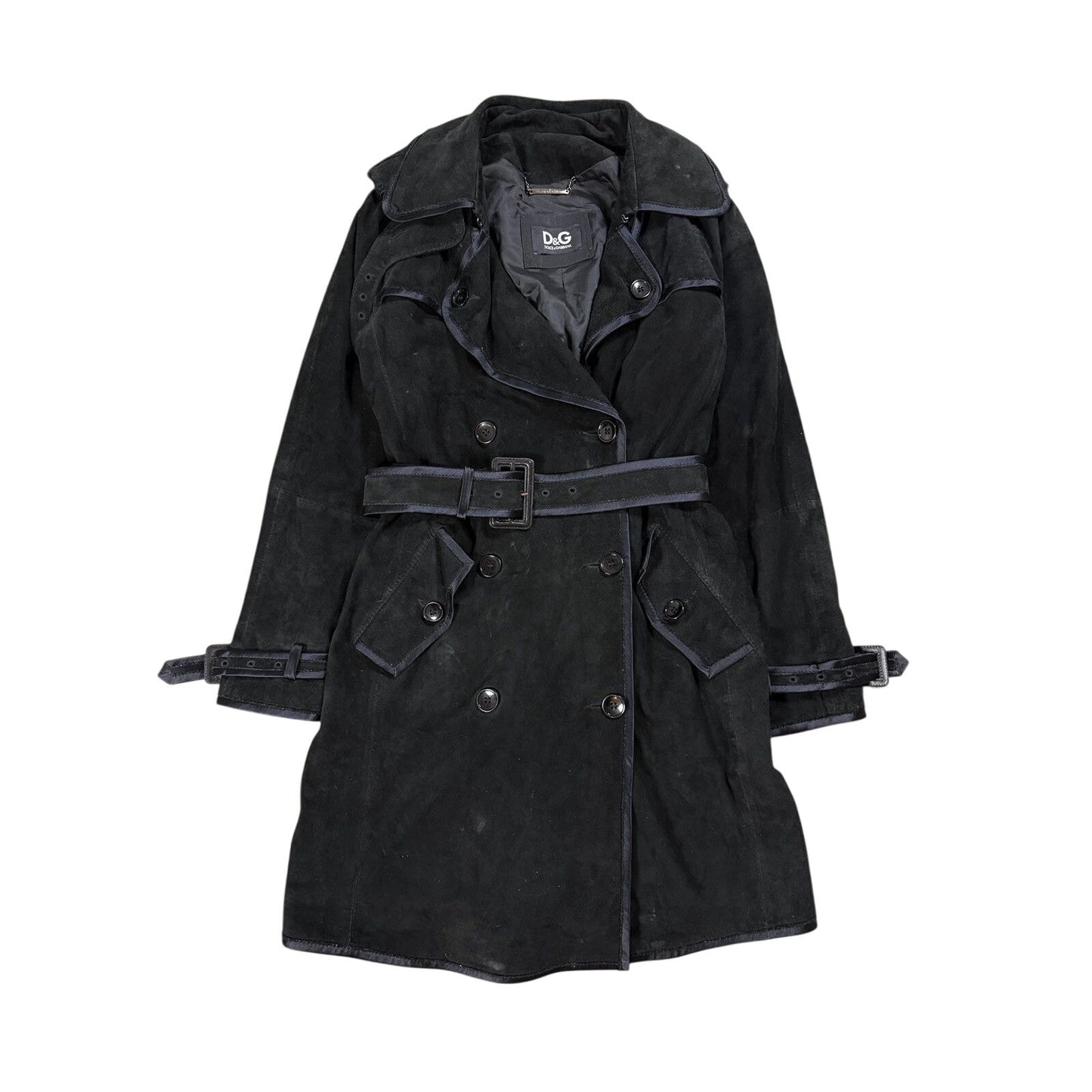 Dolce & Gabbana coat vintage black leather lambskin