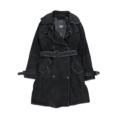 Dolce & Gabbana coat vintage black leather lambskin