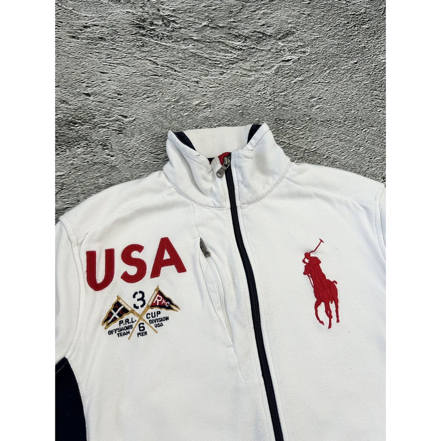 Chief Keef Polo Ralph Lauren zip sweatshirt white USA