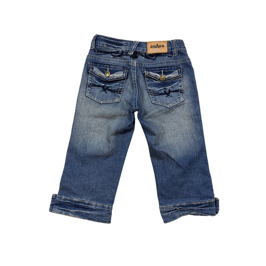 Tribal vintage onado jorts light blue Y2K shorts denim