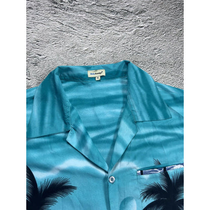 Hawaiian Shirt vintage Don Amigo palms beach sea summer