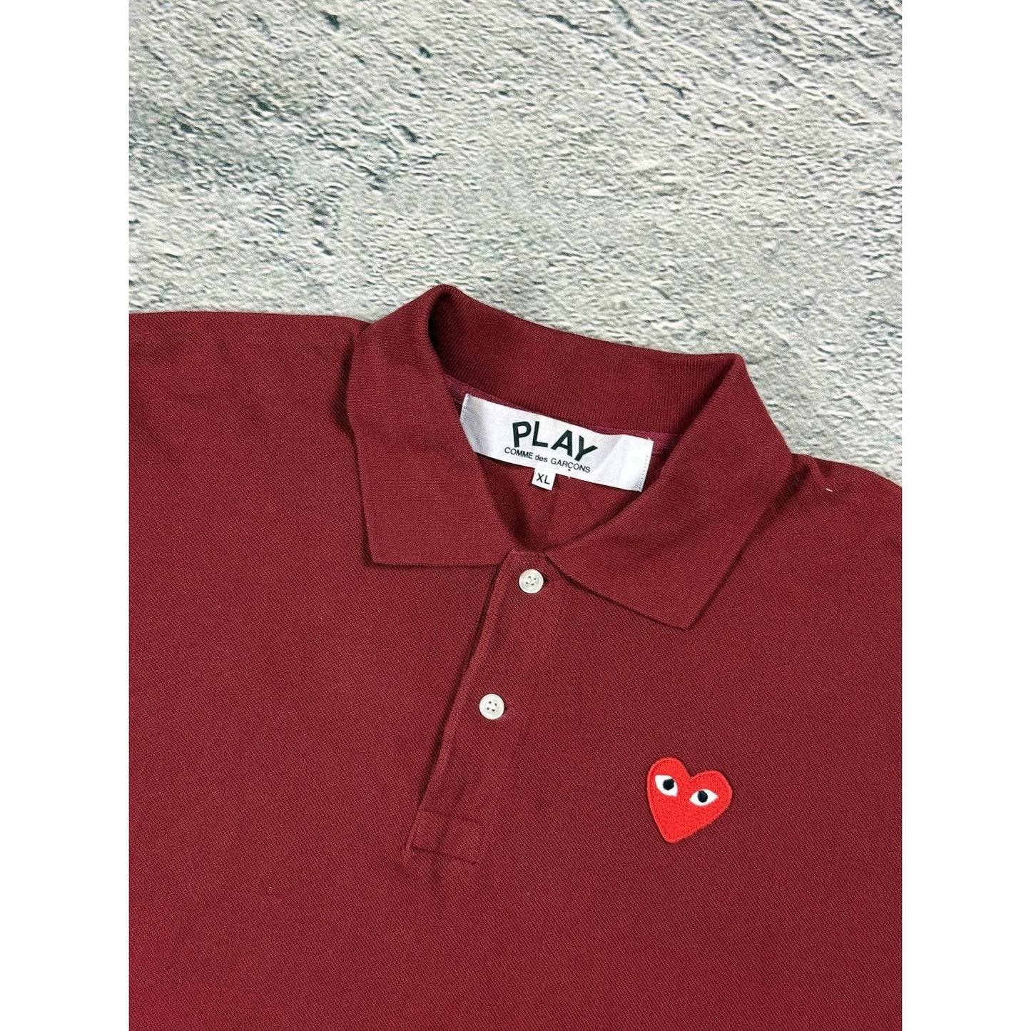Comme Des Garcons PLAY Polo Red burgundy