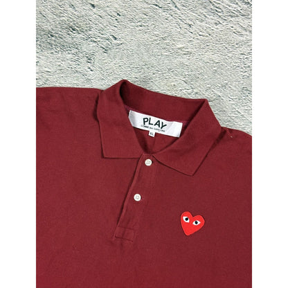 Comme Des Garcons PLAY Polo Red burgundy