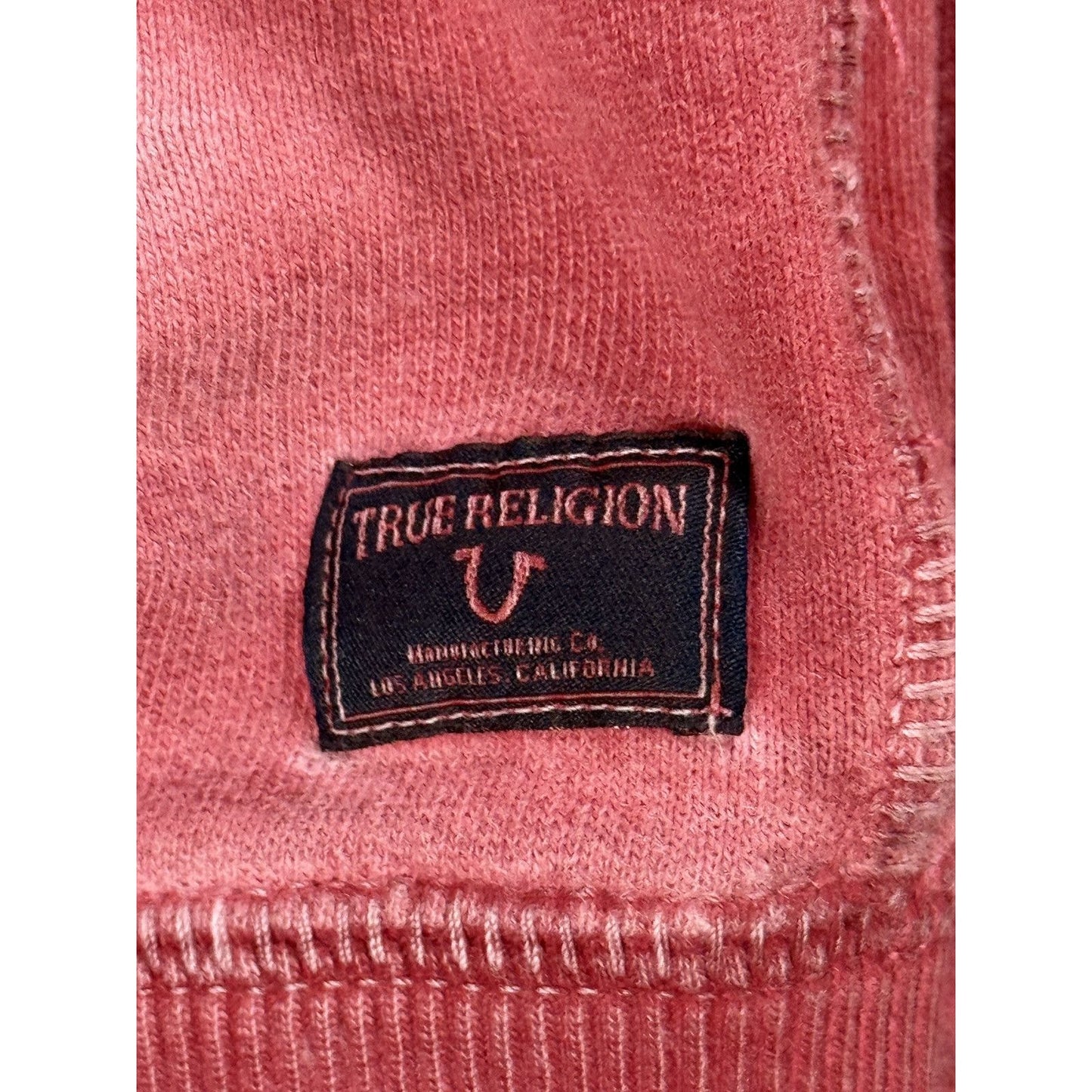 True Religion Red zip hoodie big logo vintage studded Y2K