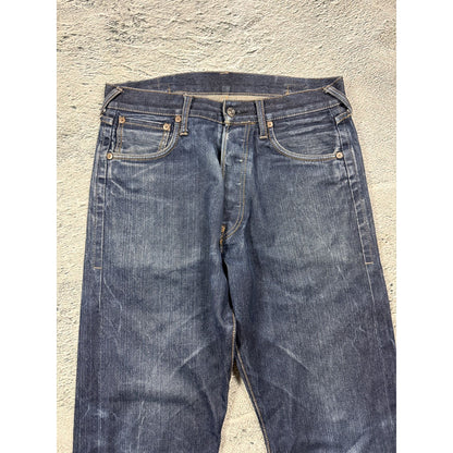 Evisu jeans red logo selvedge navy raw denim vintage
