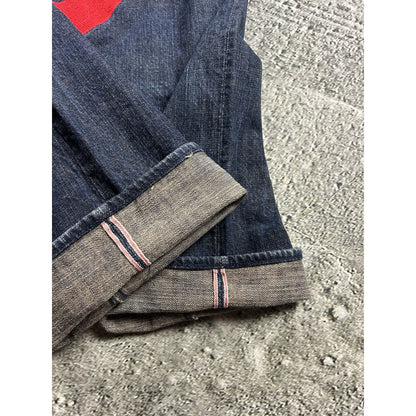 Evisu Yamane face jeans vintage selvedge denim Japan RARE