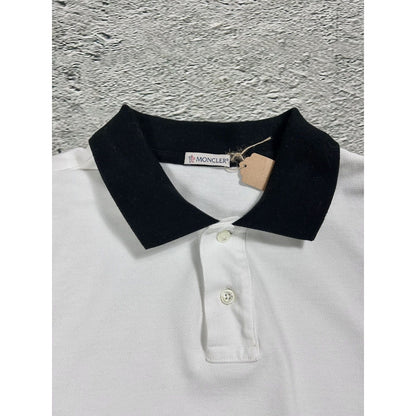 Moncler Polo Shirt White T-shirt small logo on the sleeve