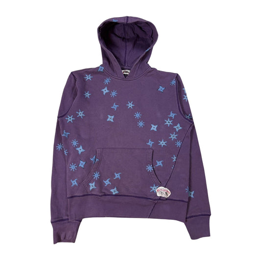 Evisu hoodie purple vintage big logo seagull stars Y2K