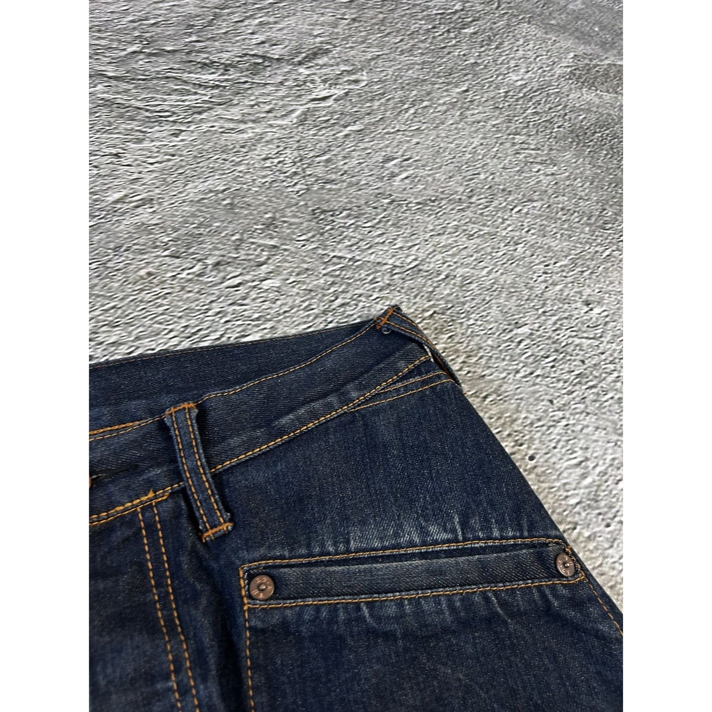 Evisu jeans vintage inside out selvedge white black