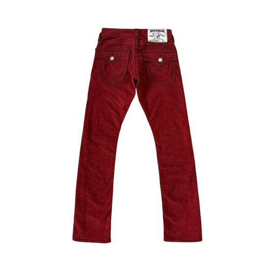 True Religion jeans red corduroy pants Y2K cords