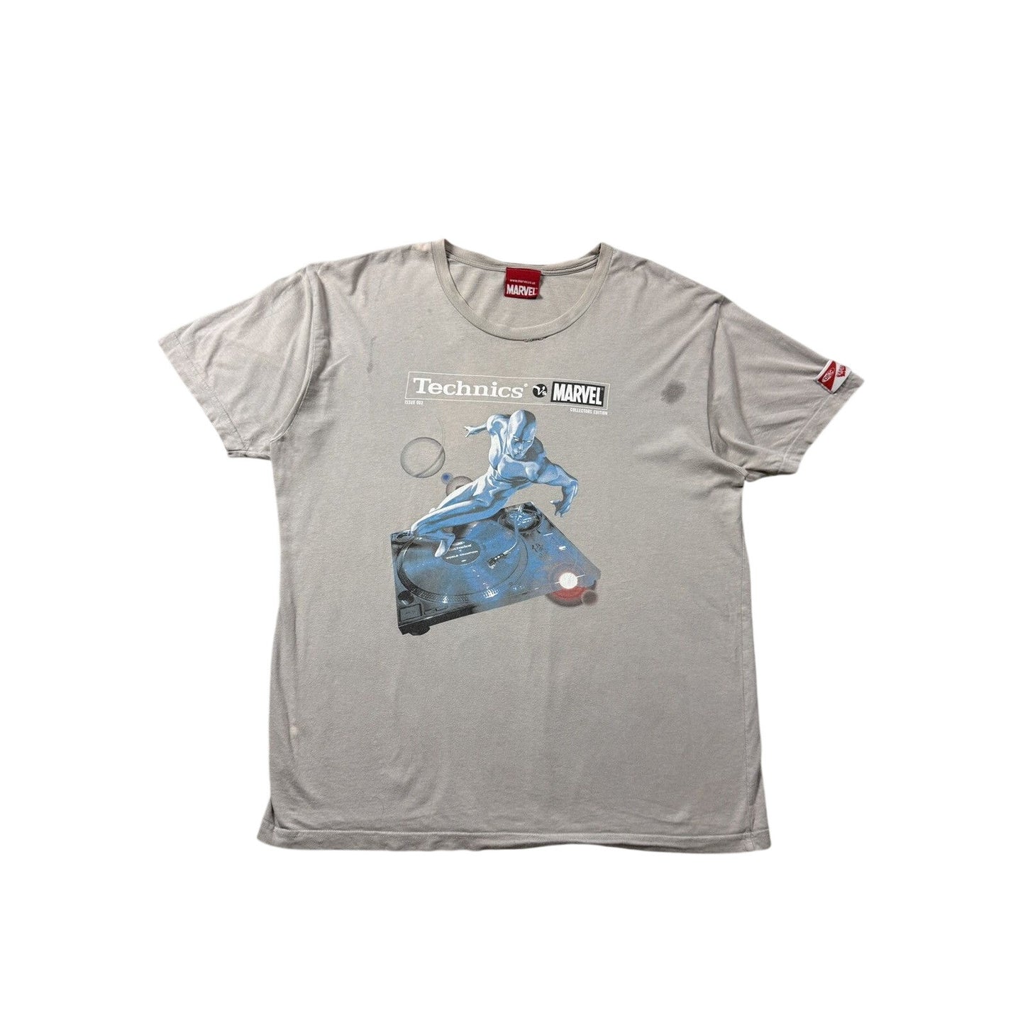 Technics vs Marvel 2006 vintage tee tshirt Silver Surfer