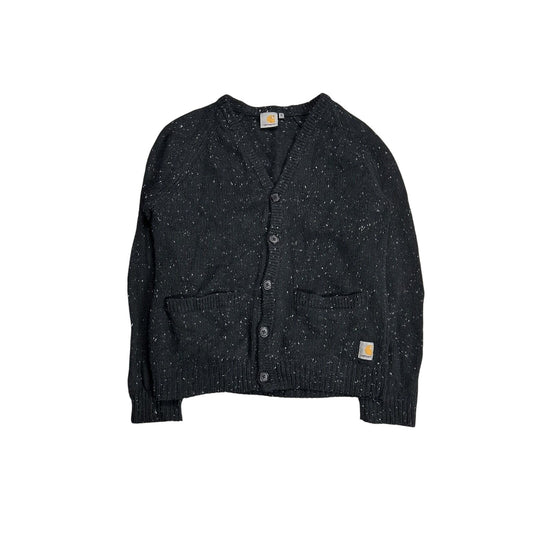 Carhartt anglistic v-neck cardigan lambswool knit sweater