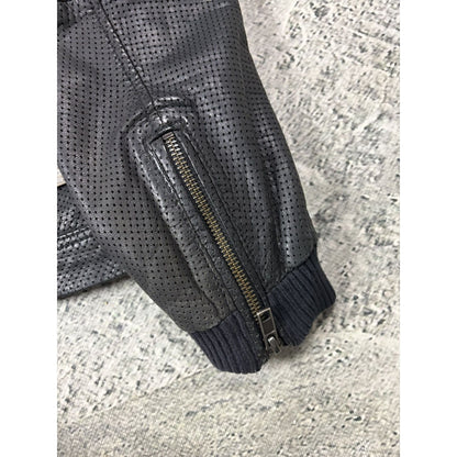 Diesel Vintage Leather asymetric black Jacket Avant Garde