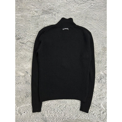 Jean Paul Gaultier Jeans Sweater halfzip turtleneck black