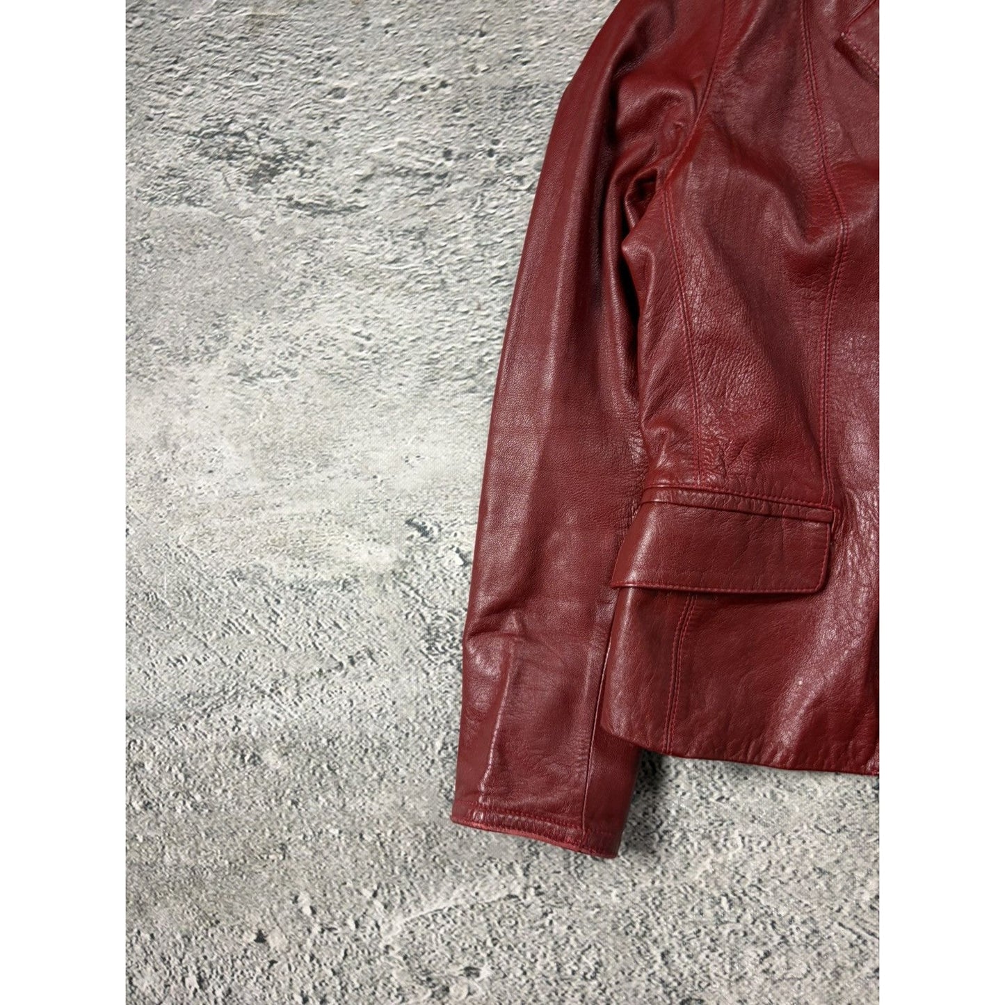 Red Rock Star Leather blazer Jacket vintage Y2K