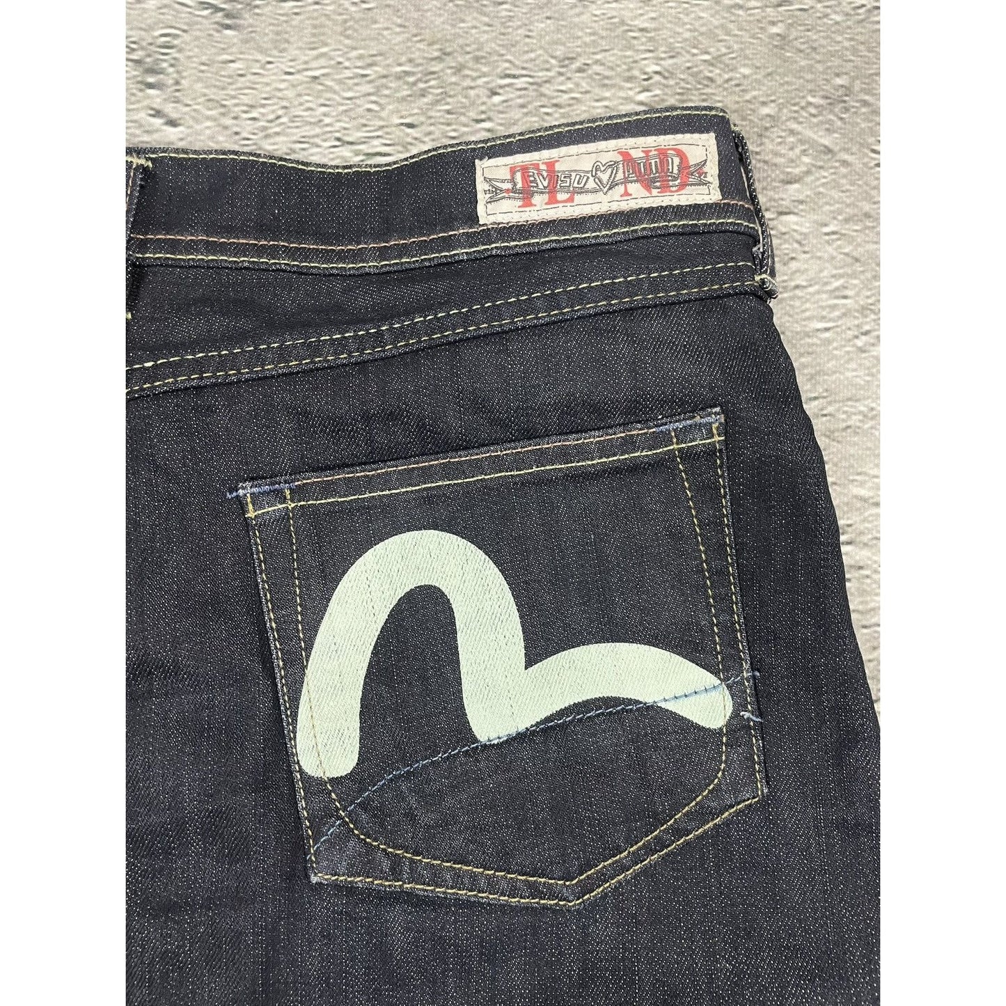 Evisu x Puma vintage navy skirt black seagulls Y2K