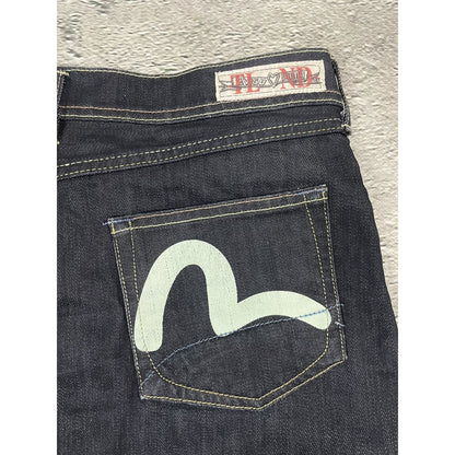 Evisu x Puma vintage navy skirt black seagulls Y2K