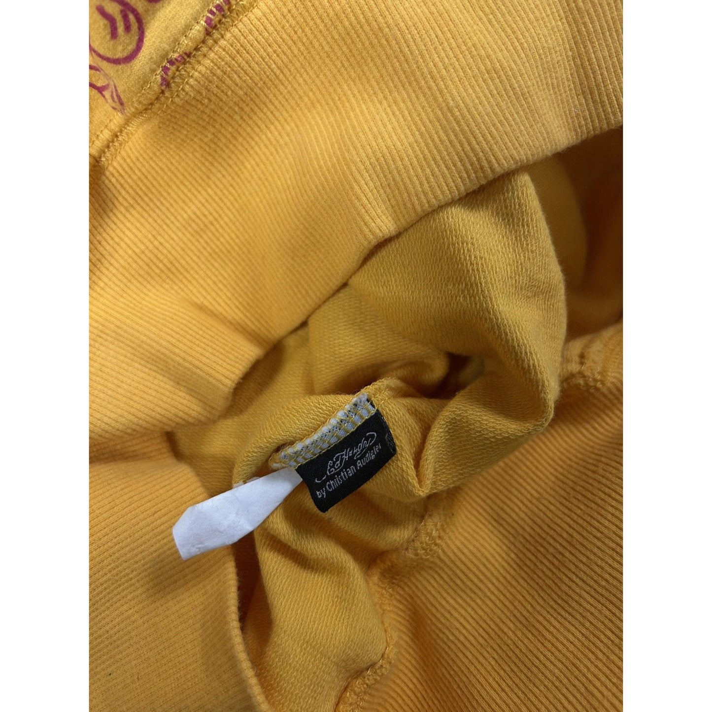 Ed Hardy zip hoodie yellow vintage Y2K Christian Audigier