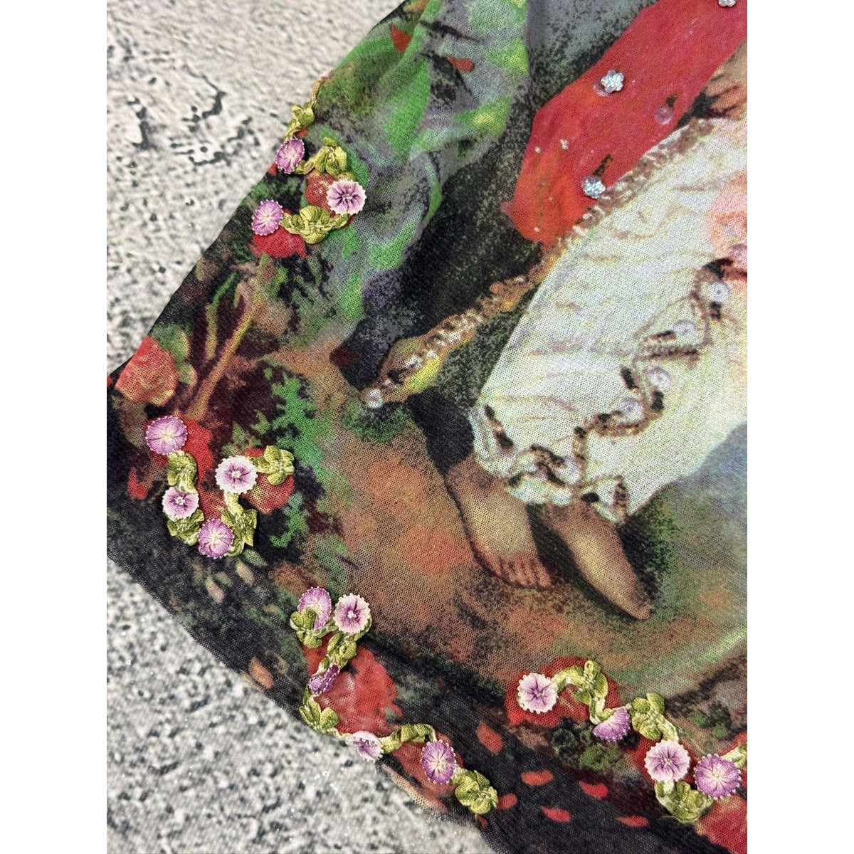 Jean Paul Gaultier 1998 RARE Hindu Tattoo Mesh longsleeve