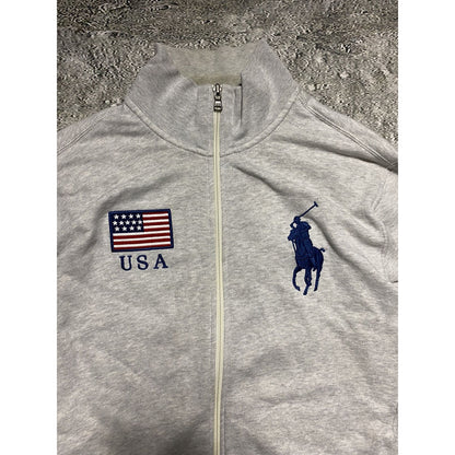 Chief Keef Polo Ralph Lauren zip sweatshirt grey USA