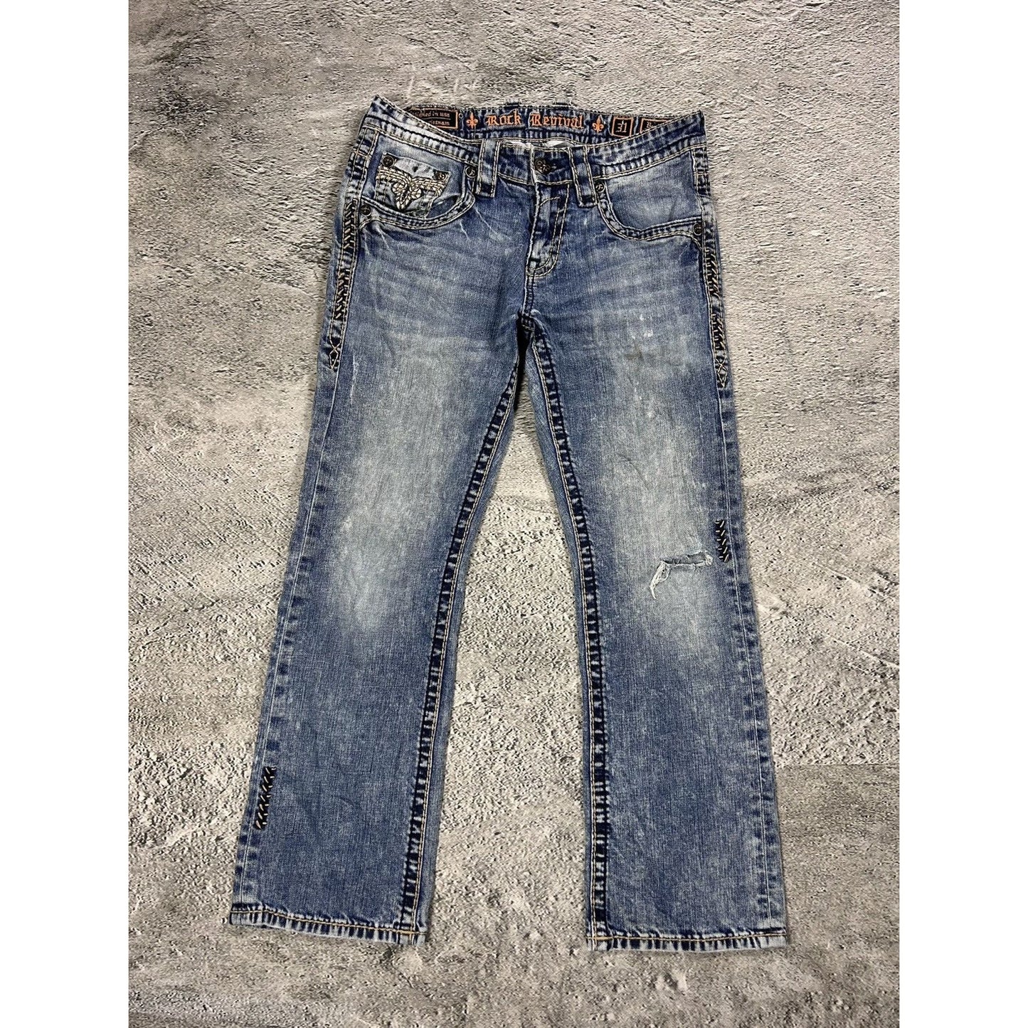 Rock Revival vintage blue jeans Y2K flared
