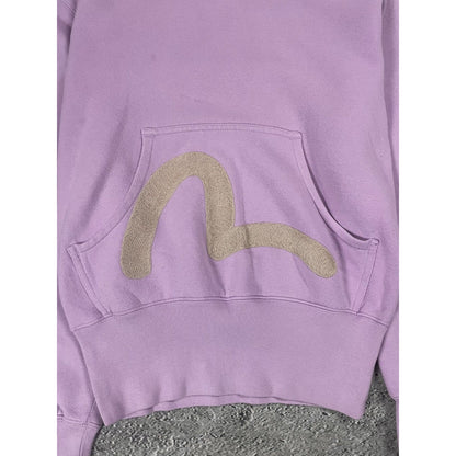 Evisu hoodie pink vintage big logo seagull embroidery Yamane