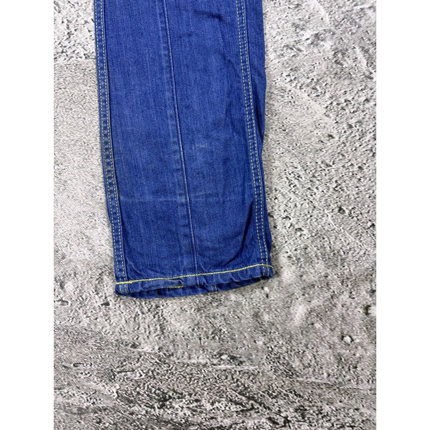 Evisu EU ED jeans vintage denim pants cargo blue yellow Y2K