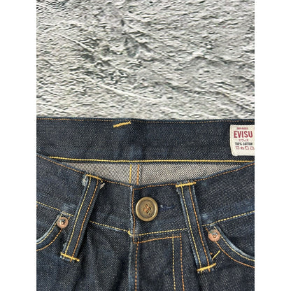 Evisu jeans vintage dark navy selvedge denim white seagull