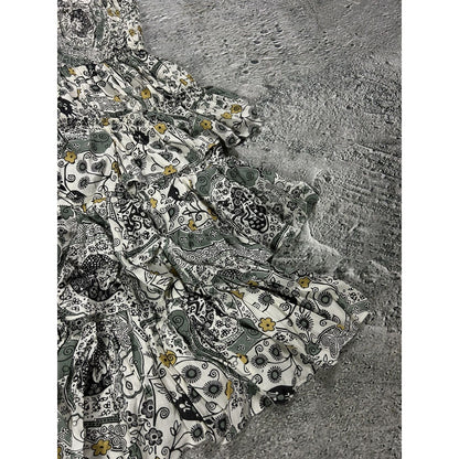Isabel Marant Étoile beige green floral set skirt + top