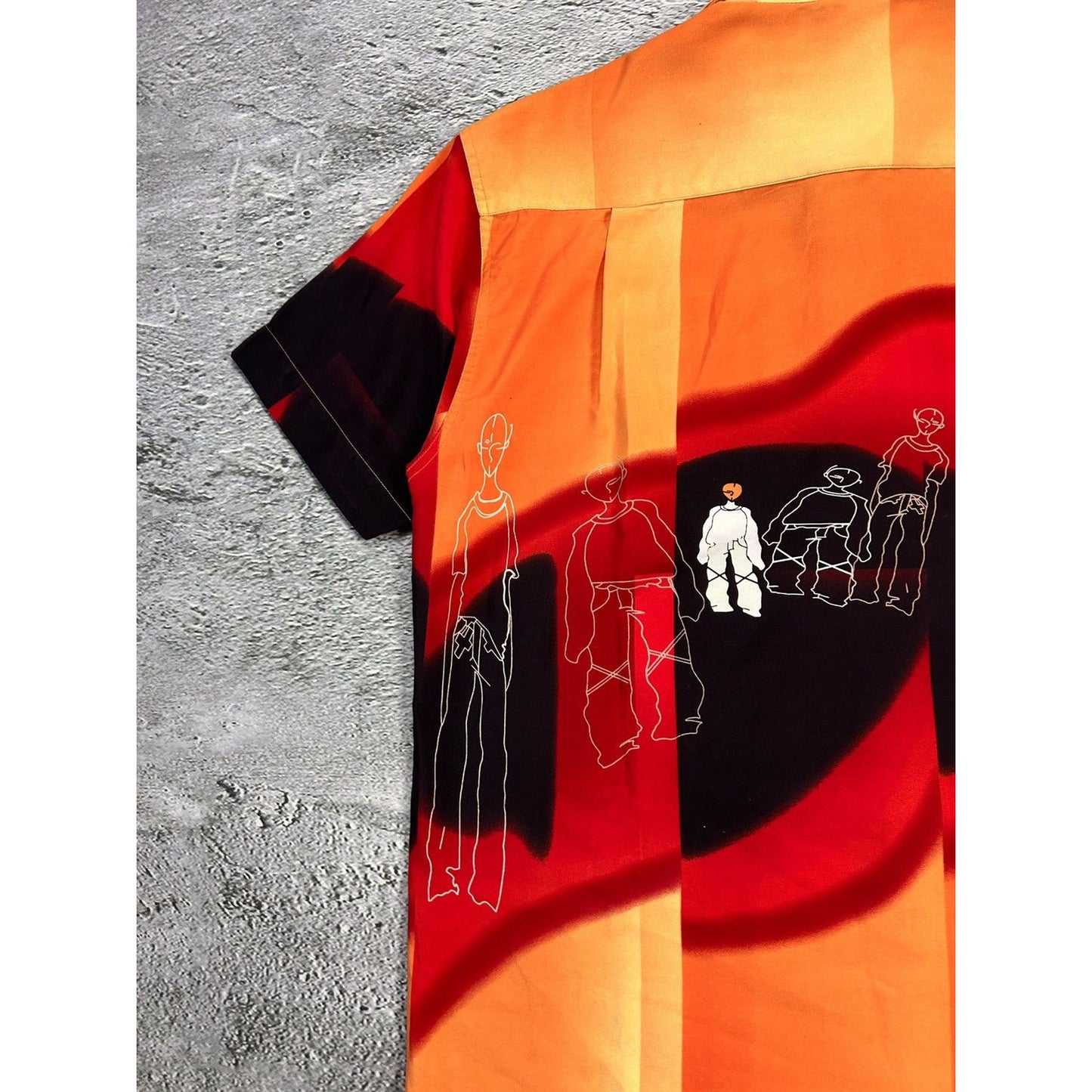 Golfers Crazy Hawaiian Shirt orange vintage Y2K