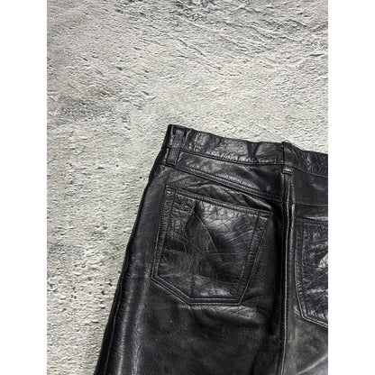 Leather pants vintage black