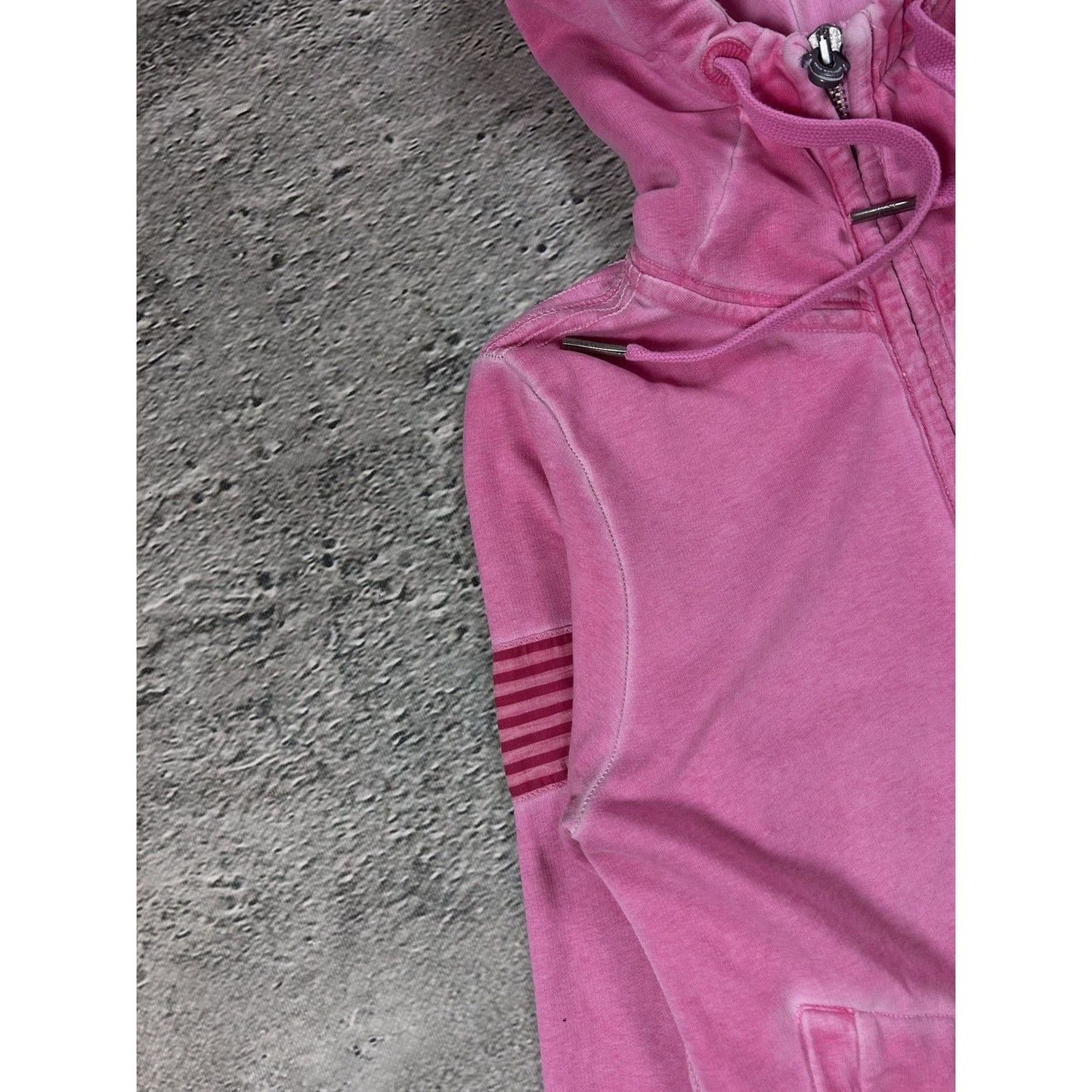 True Religion zip hoodie pink rhinestones Y2K