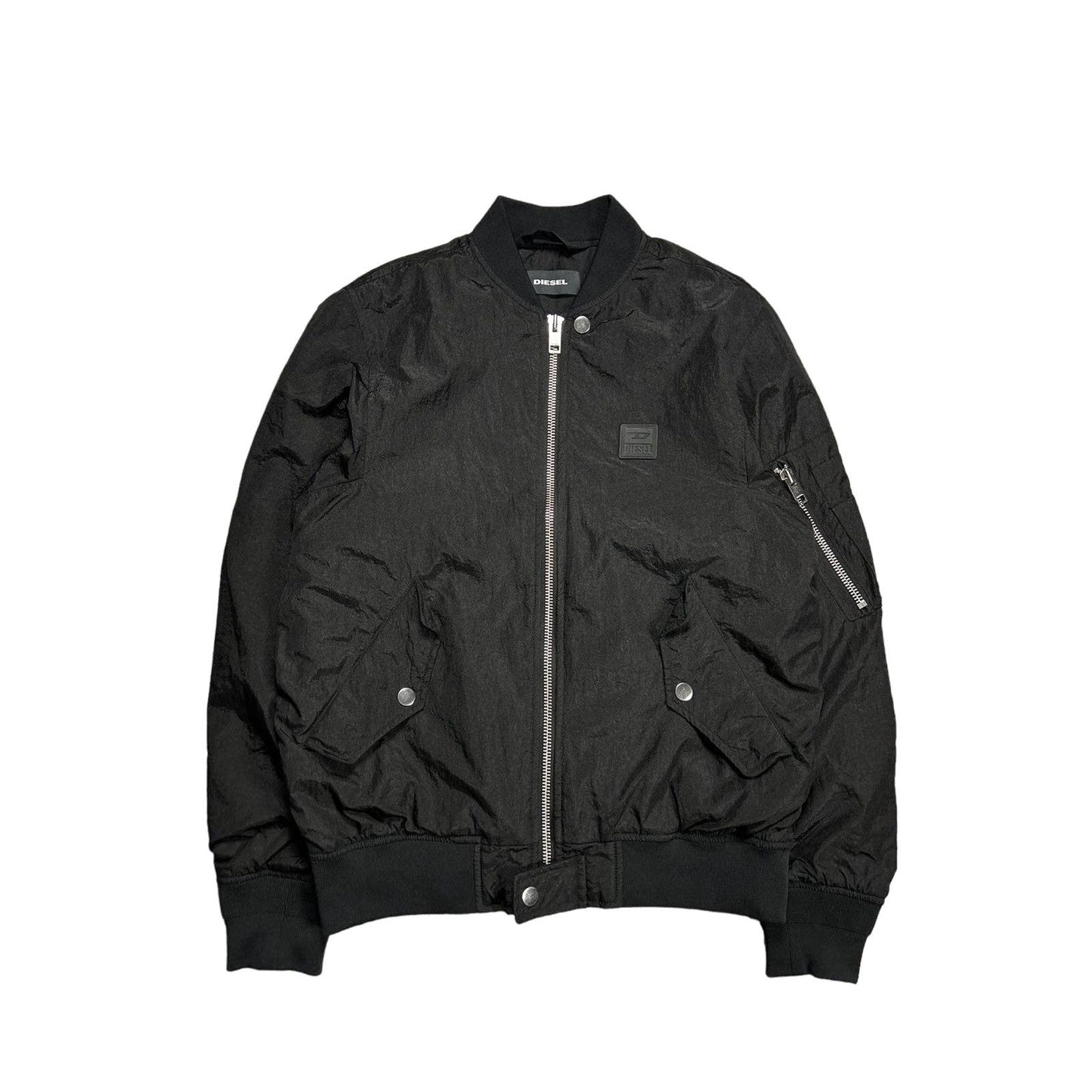 Diesel nylon jacket black bomber vintage Y2K