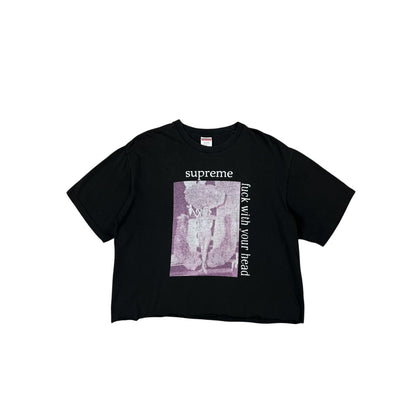 Supreme t-shirt black Fuck With Your Head FW17 cut off boxy